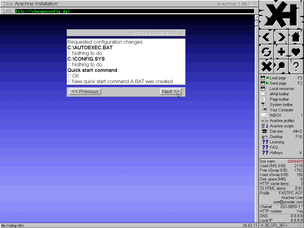 Arachne installation - Screenshot 8